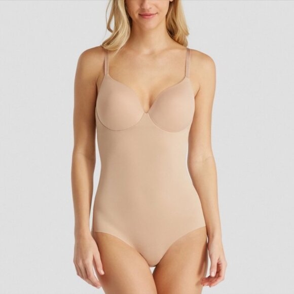 NWT | Assets Spanx | Size 1X | Low Back Panty Bodysuit Neutral Shapewear - Picture 1 of 11